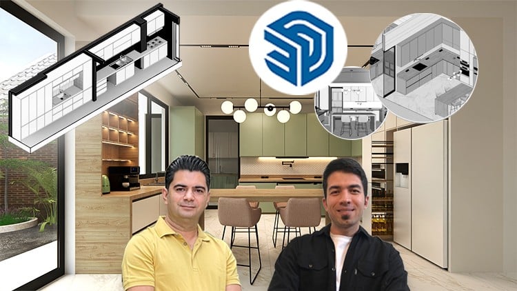Kitchen Design - Cabinets, Details and Rendering - SilkCourses.com