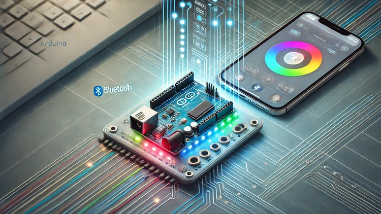 Arduino Multicolor RGB LED Lamp Controlled Using Bluetooth