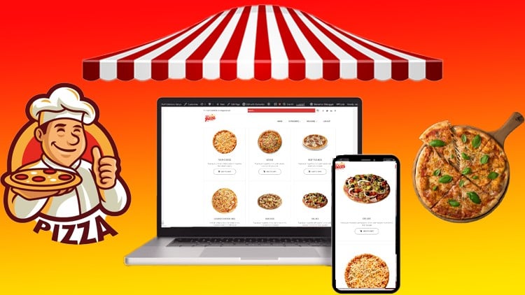 Pizza E-Commerce in Python Django5 From Scratch Store 2025