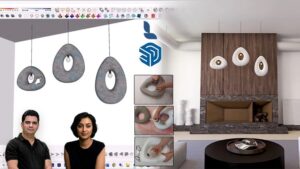SketchUp Curved Modeling to DIY Papier Mache Chandelier