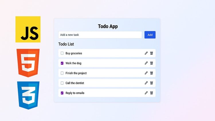 Todo App Project: Master JavaScript, HTML & CSS