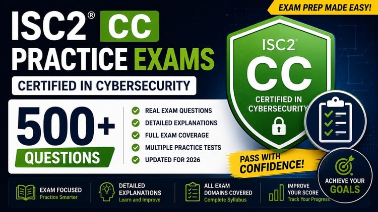 Ultimate ISC2 CC Practice Exams | 6 Mock Tests | 500+ Q & A